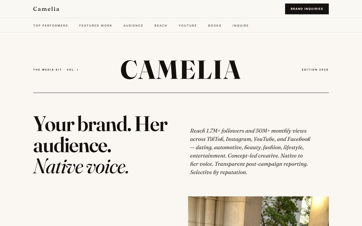Camelia Media Kit